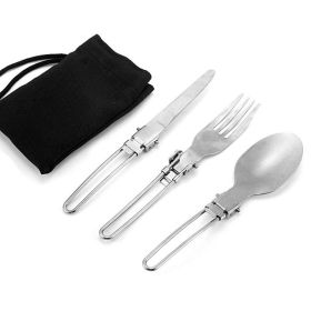 1pcs Camping Fork Spoon Outdoor Tableware Foldable Ultralight Stainless Steel Set Of Dishes For Camping Outdoor Cooking 1pcs Camping Fork Spoon Outdoor Tableware Foldable Ultralight Stainless Steel Set Of Dishes For Camping Outdoor Cooking