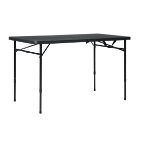 4 Foot Fold-in-Half Adjustable Folding Table, Rich Black(Shipment from Walmart) 4 Foot Fold-in-Half Adjustable Folding Table, Rich Black(Shipment from Walmart)